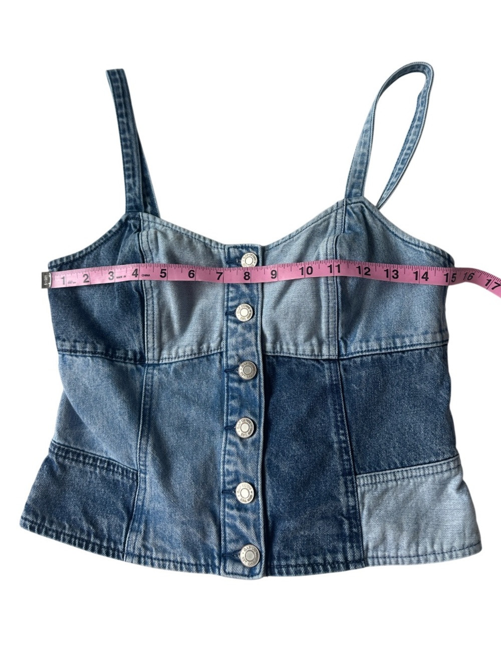 Gap Patchwork Denim Corset Top - Picture 5 of 9